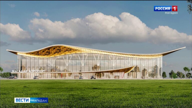 Здание аэровокзала магаданского аэропорта. Проект